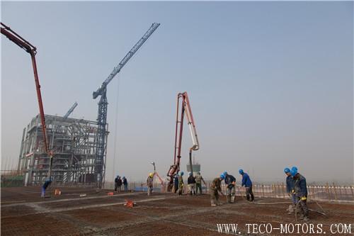 【電廠】江蘇華電如皋熱電聯(lián)產(chǎn)工程化水車(chē)間結(jié)構(gòu)到頂