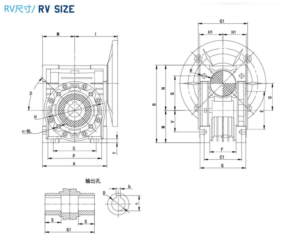 東元RV蝸輪蝸桿減速機 - TECO東元電機 | 變頻器·伺服電機·減速機·電機解決方案