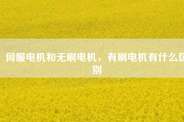 伺服電機和無刷電機，有刷電機有什么區(qū)別