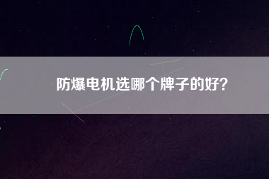防爆電機(jī)選哪個(gè)牌子的好？