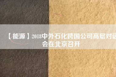 【能源】2018中外石化跨國(guó)公司高層對(duì)話(huà)會(huì)在北京召開(kāi)