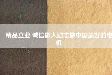 精品立業(yè) 誠信做人勵(lì)志做中國最好的電機(jī)
          