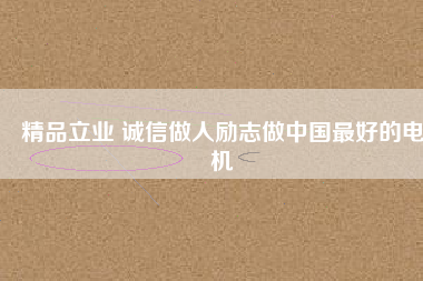 精品立業(yè) 誠信做人勵(lì)志做中國最好的電機(jī)
          