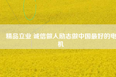 精品立業(yè) 誠信做人勵(lì)志做中國最好的電機(jī)
          