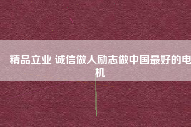精品立業(yè) 誠信做人勵(lì)志做中國最好的電機(jī)
          