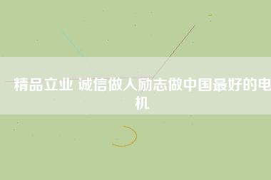 精品立業(yè) 誠信做人勵(lì)志做中國最好的電機(jī)
          