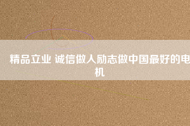 精品立業(yè) 誠信做人勵(lì)志做中國最好的電機(jī)
          