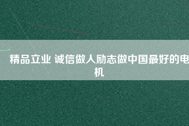 精品立業(yè) 誠信做人勵(lì)志做中國最好的電機(jī)
          