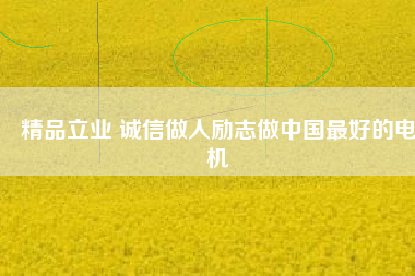 精品立業(yè) 誠信做人勵(lì)志做中國最好的電機(jī)
          