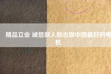 精品立業(yè) 誠信做人勵(lì)志做中國最好的電機(jī)
          