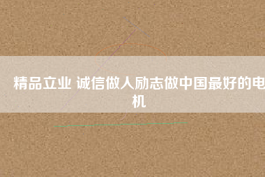 精品立業(yè) 誠信做人勵(lì)志做中國最好的電機(jī)
          