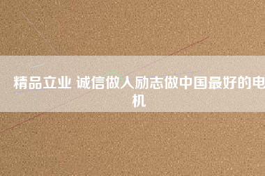 精品立業(yè) 誠信做人勵(lì)志做中國最好的電機(jī)
          
