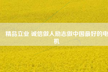 精品立業(yè) 誠信做人勵(lì)志做中國最好的電機(jī)
          