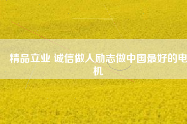 精品立業(yè) 誠信做人勵(lì)志做中國最好的電機(jī)
          
