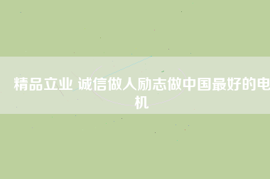 精品立業(yè) 誠信做人勵(lì)志做中國最好的電機(jī)
          
