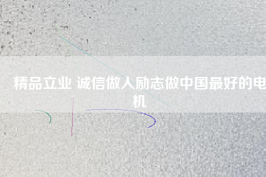 精品立業(yè) 誠信做人勵(lì)志做中國最好的電機(jī)
          
