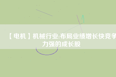 【電機(jī)】機(jī)械行業(yè):布局業(yè)績?cè)鲩L快競爭力強(qiáng)的成長股
          