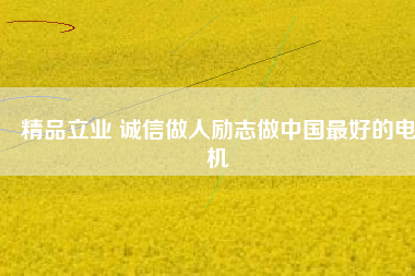 精品立業(yè) 誠信做人勵(lì)志做中國最好的電機(jī)
          