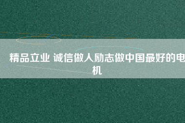 精品立業(yè) 誠信做人勵(lì)志做中國最好的電機(jī)
          