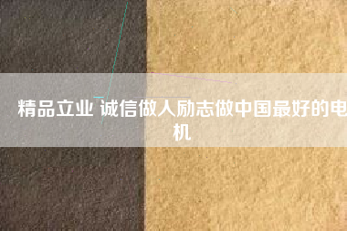精品立業(yè) 誠信做人勵(lì)志做中國最好的電機(jī)
          
